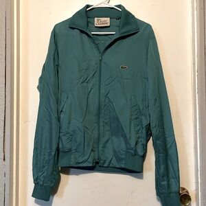 Vintage Izod Lacoste women’s med teal windbreaker zip down jacket
